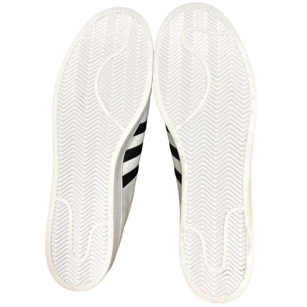Adidas Superstar Mens White & Black Sneakers Size 19 - Picture 6 of 6
